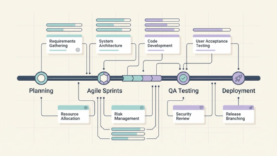 Animiertes Mockup: Journey-Platform mit Programmen und Client-Ablauf